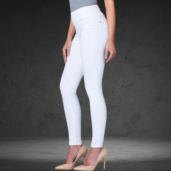 #3-Rock & Republic RX Fever Pull-On Denim Legging - White - Picture 4 of 4